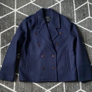 NWOT - J Crew wool melton pea coat